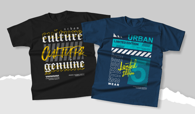Best urban streetwear typography t-shirt designs bundles.