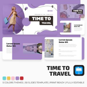 Time to Travel Keynote Template main cover.