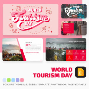 World Tourism Day Google Slides Theme main cover.