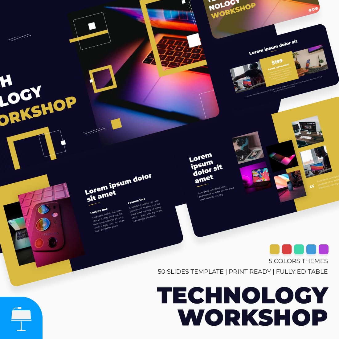 Workshop Technology Keynote Template main cover.