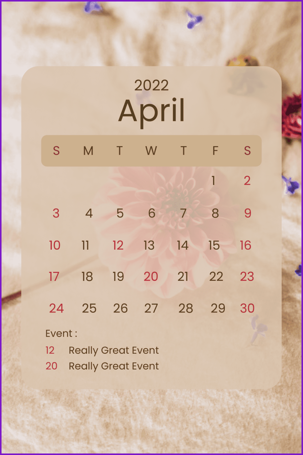 50+ Cute April Calendars 2023 - MasterBundles