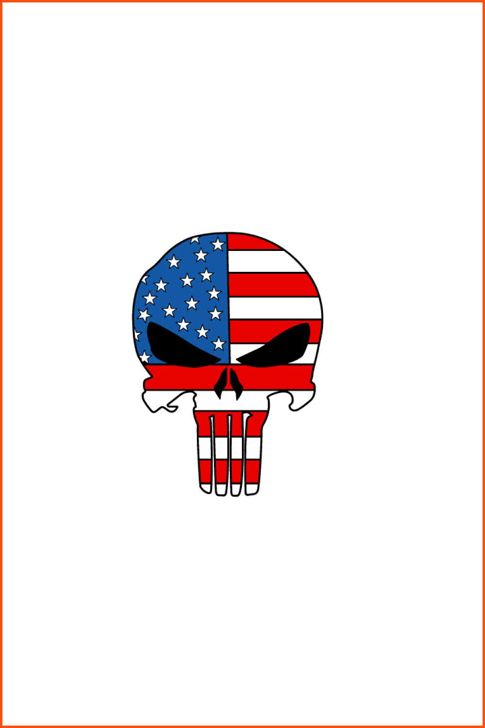 Punisher skull American Flag.