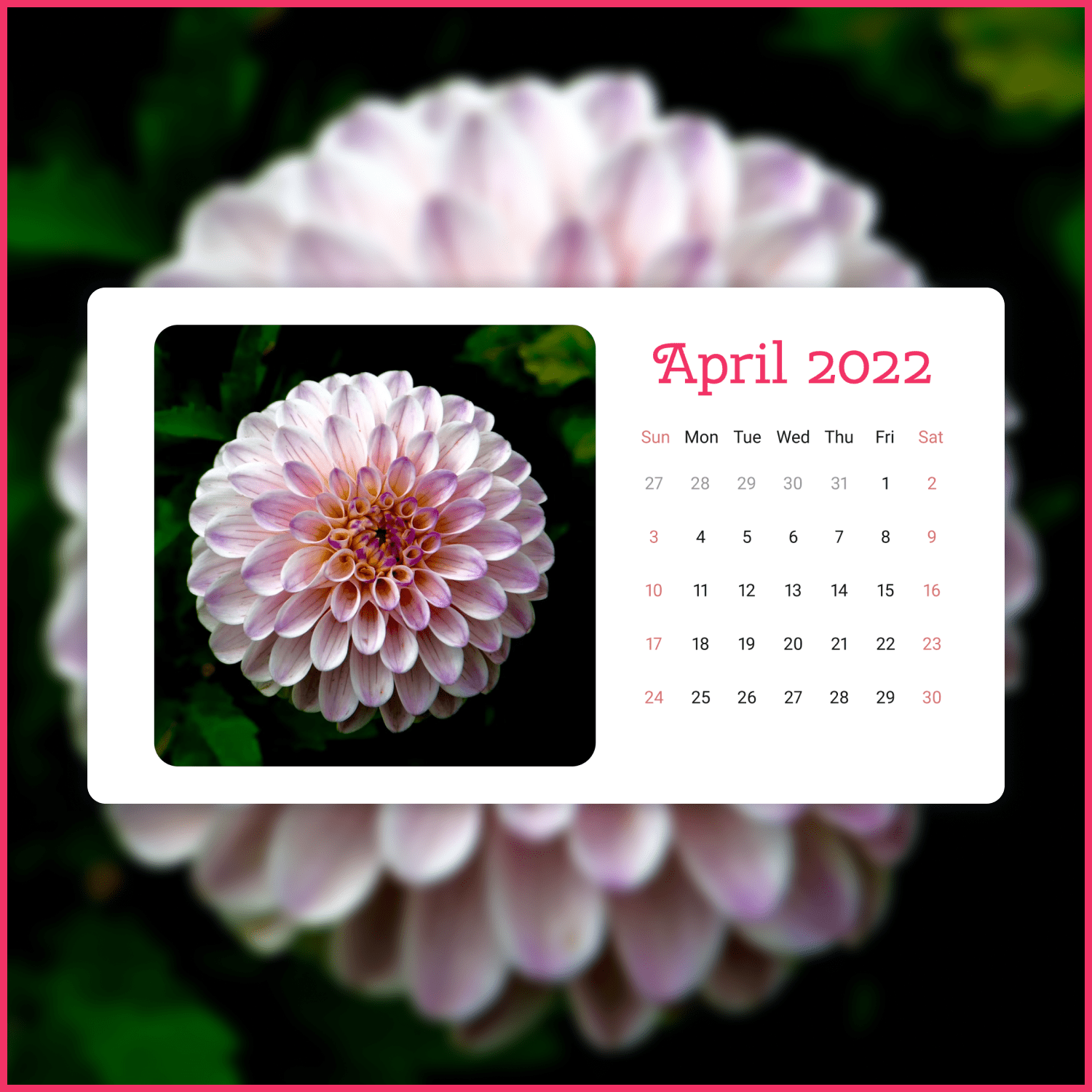 Free Printable Calendar with a Golden-daisy: April 2022 cover.