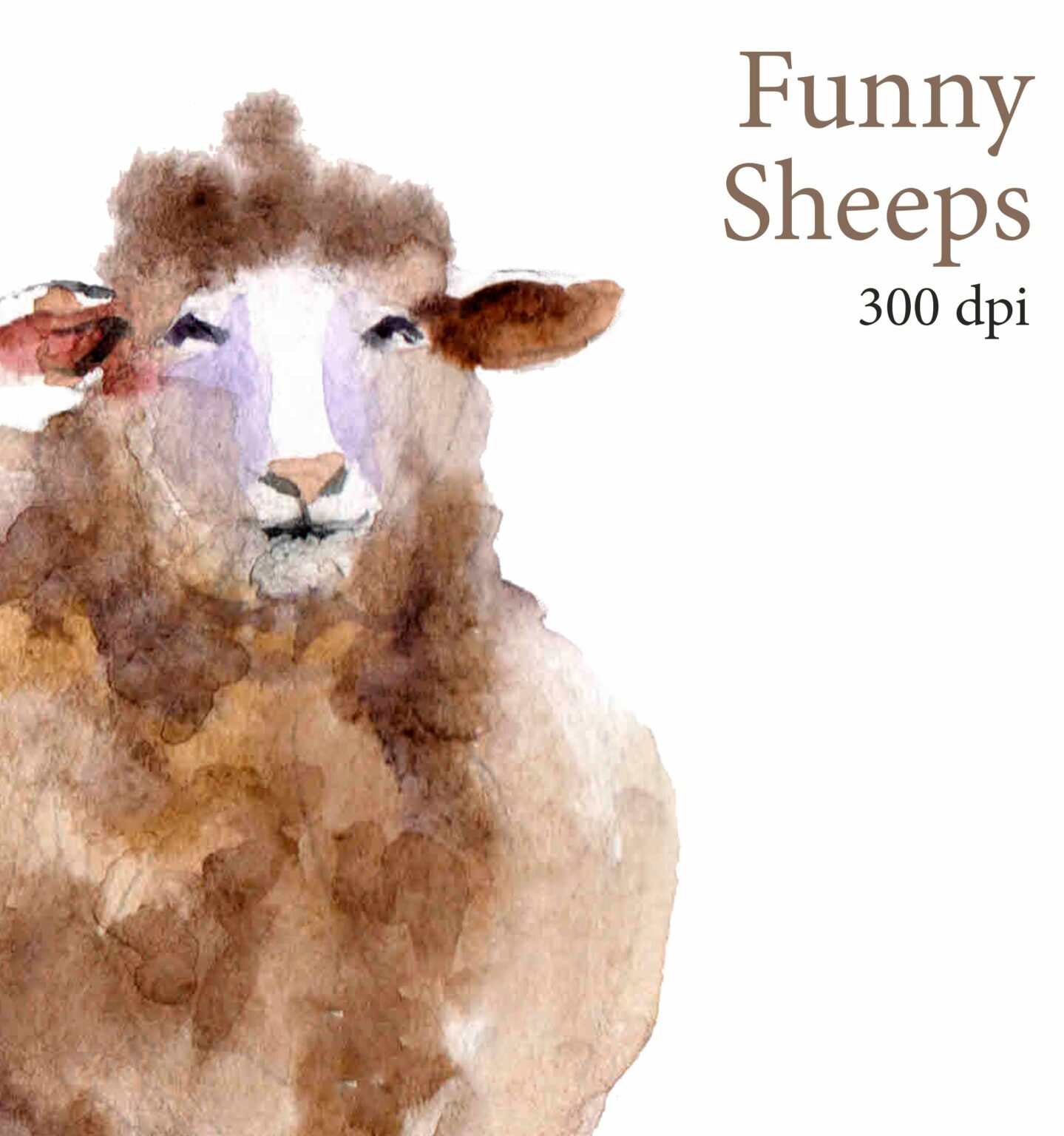 Watercolor Clipart. Sheep Clipart – MasterBundles