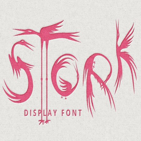 Stork font.