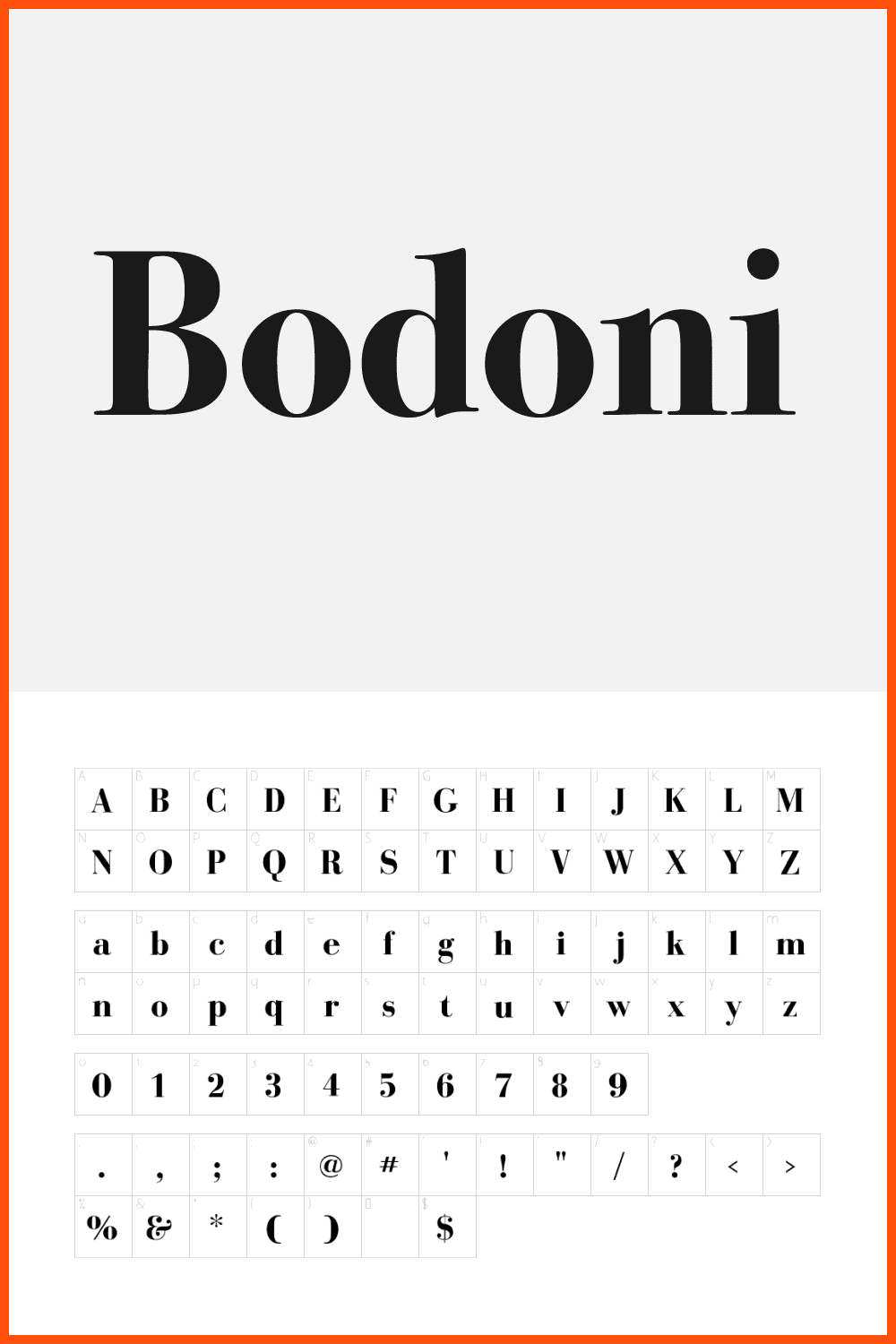 Bodoni – Casady & Greene.