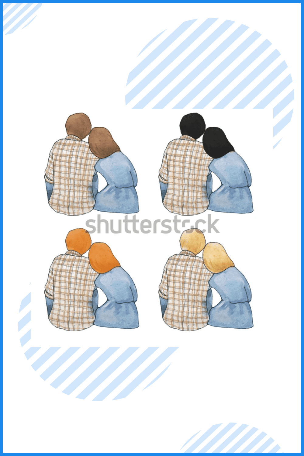 Couple in home clothes hugging.