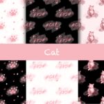 seamless pictures with a cat theme
