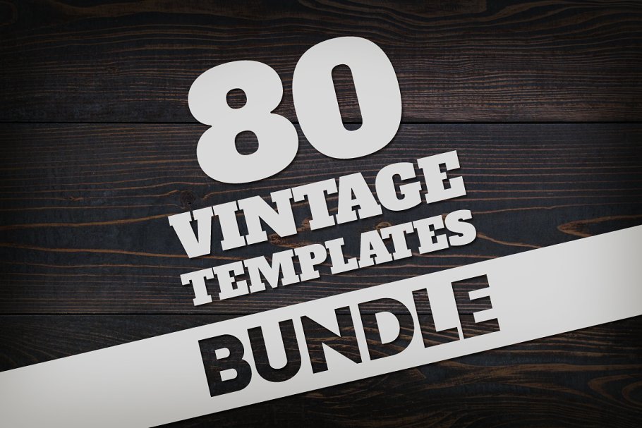 The main image preview of 80 Vintage Logos & Badges.