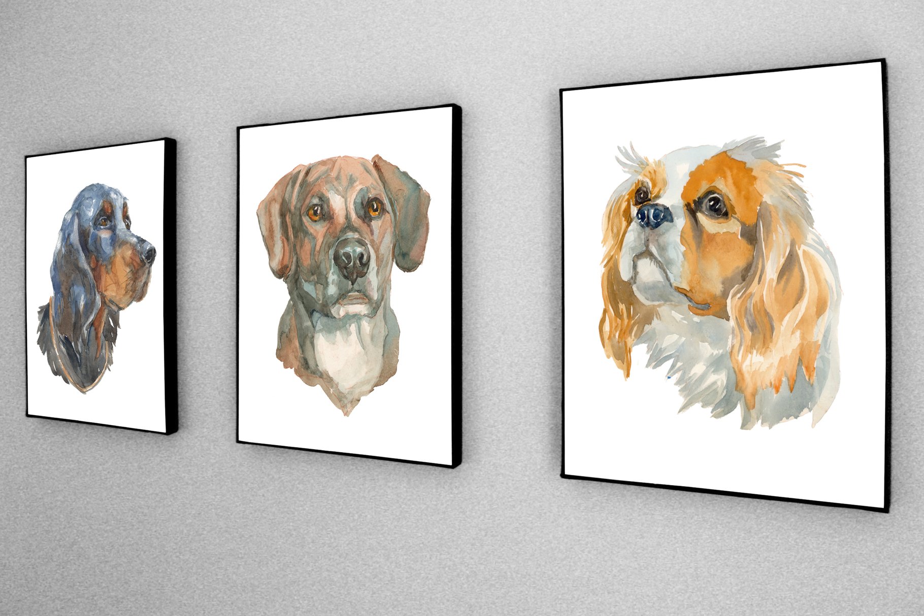 Hunter Dogs Watercolor Set 2.