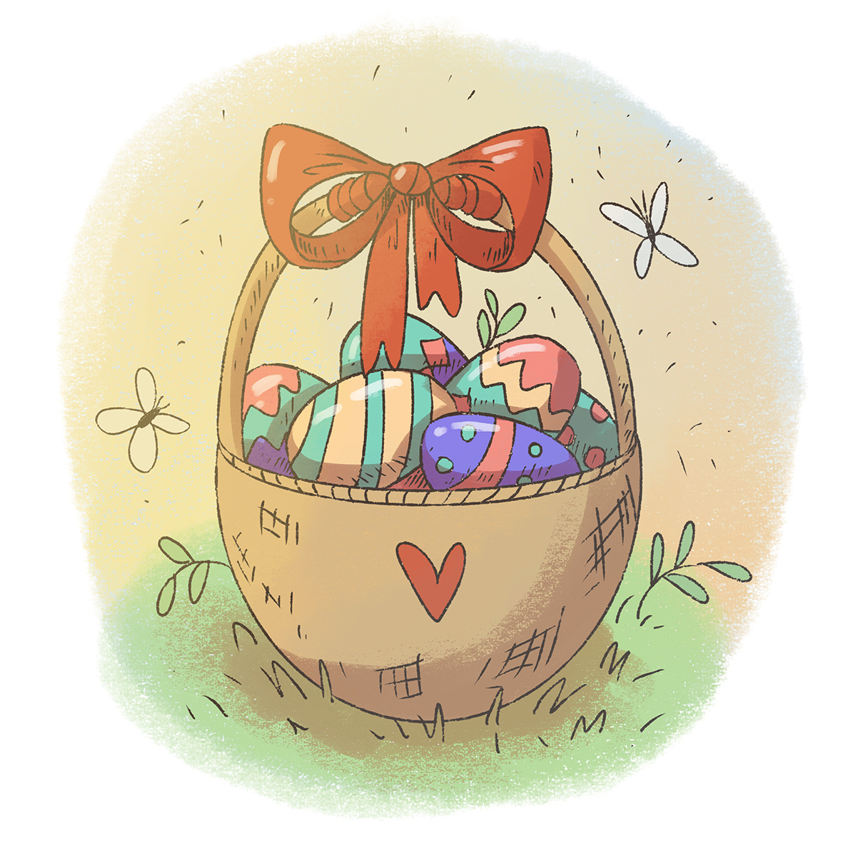 Sweet Easter. 11 illustrations dedicated to Easter. PSD