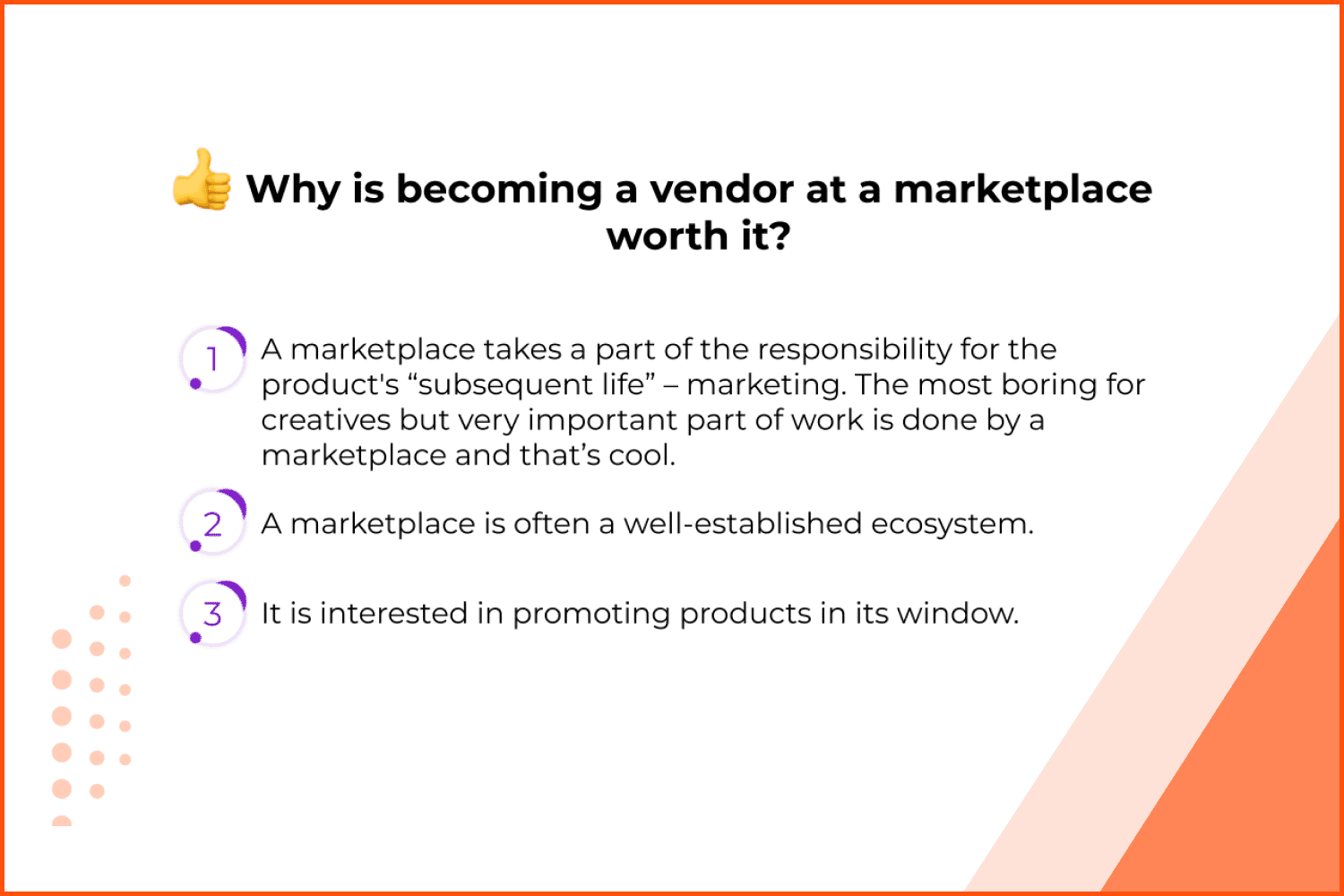 Who and why should you join a marketplace.