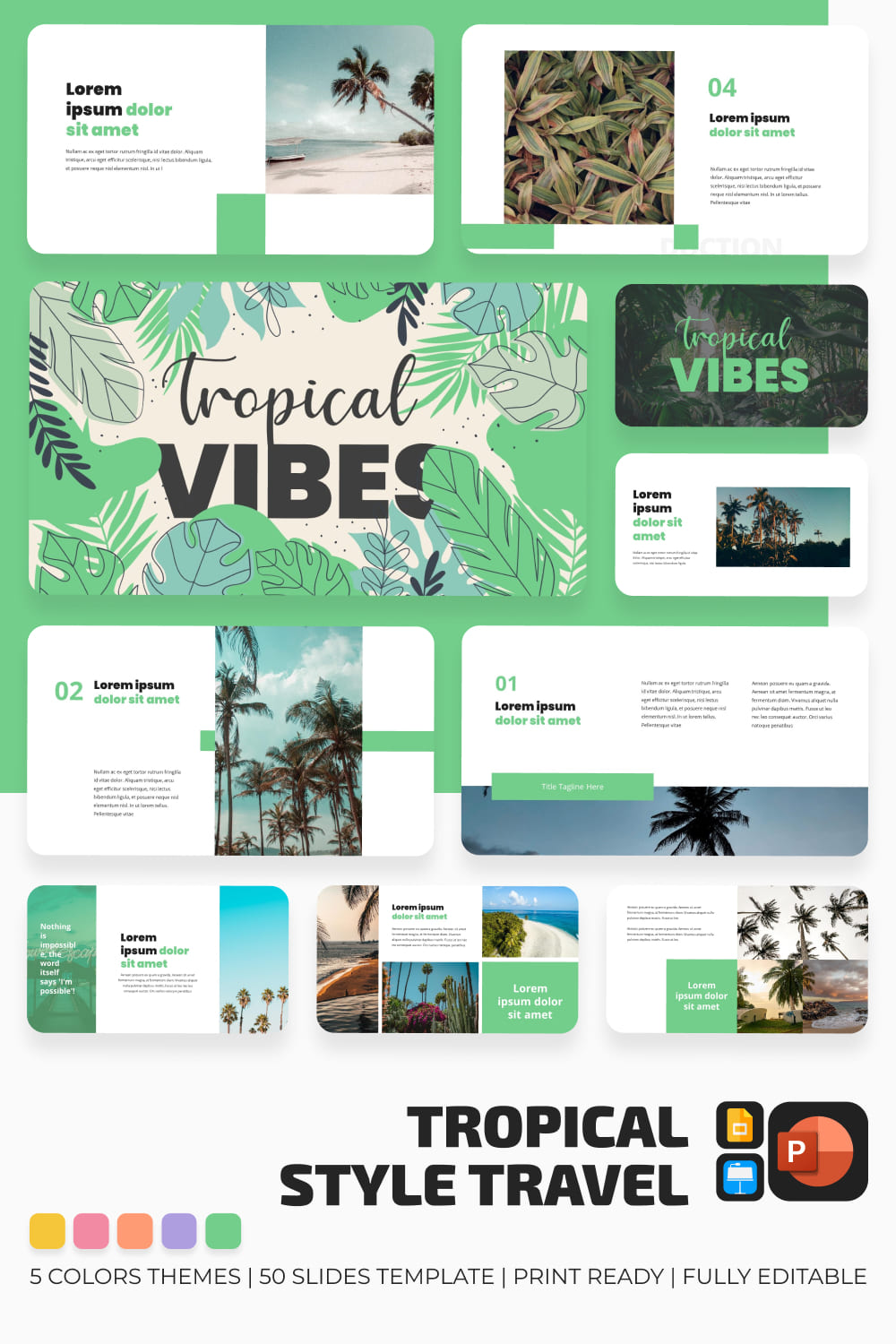 Tropical presentation template.