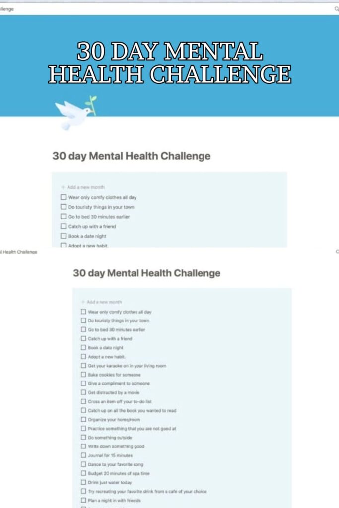 30 Day Mental Health Challenge – MasterBundles