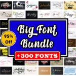 300 font bundle calligraphy wedding handwritten fonts embroidery font script font fonts for cricut digital font font download 1