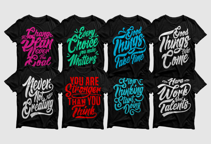 Quotes Typography T-shirt Bundle