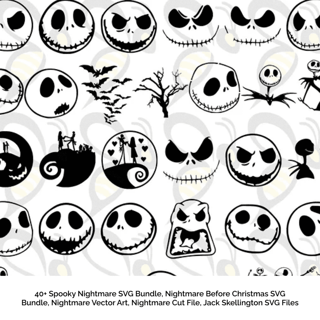 40+ Spooky Nightmare SVG Bundle – MasterBundles