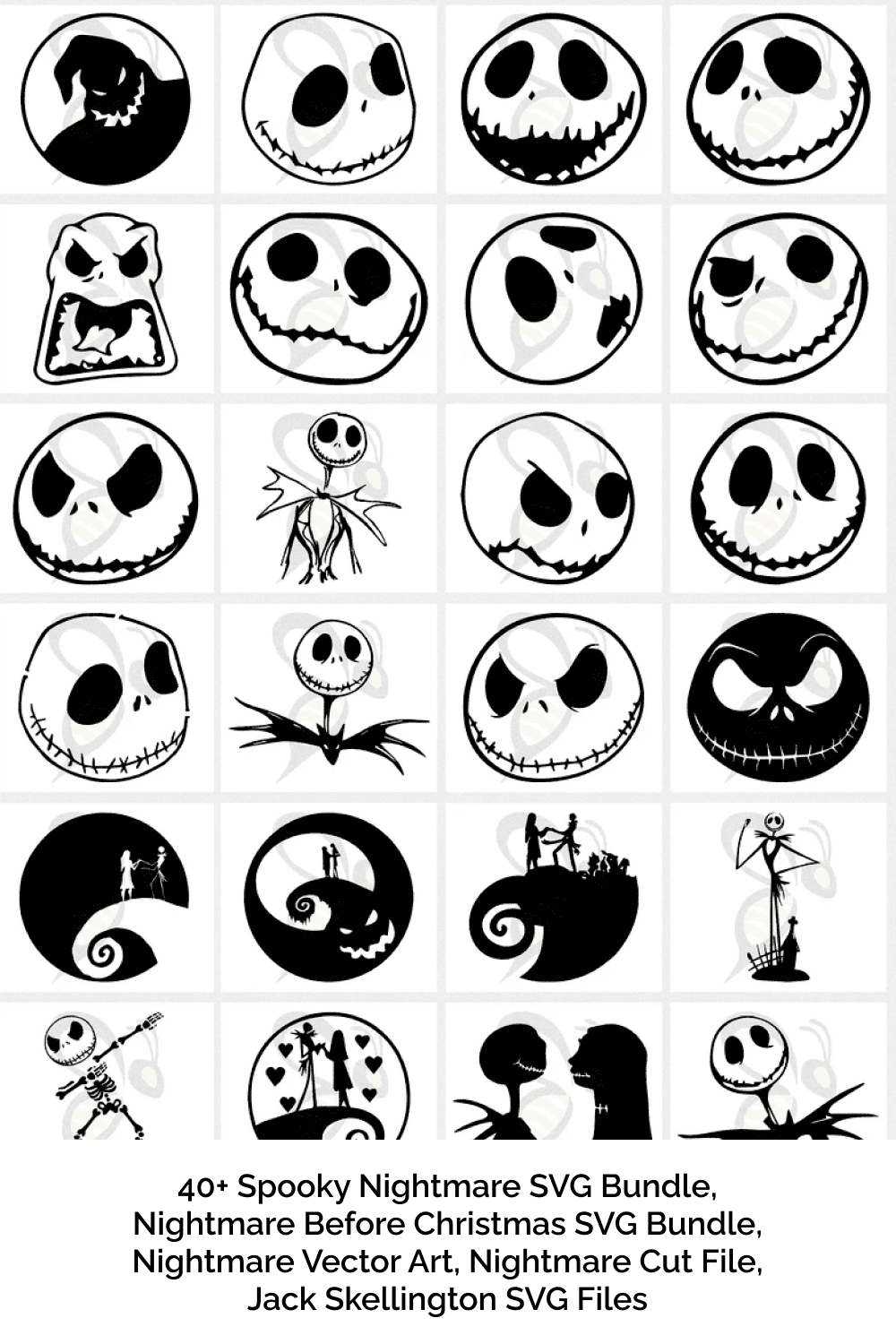 40+ Spooky Nightmare SVG Bundle.