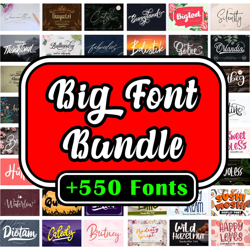 250 Font Bundle, cricut font, calligraphy font, embroidery font, script
