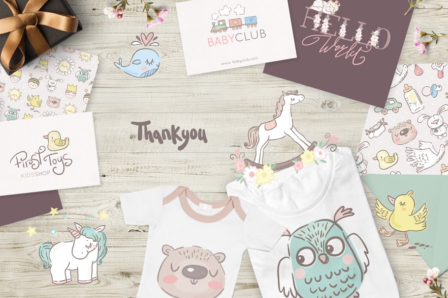 This collection can be used to create logos, clothes, invitations, postcards, to decorate a party, a blog and much more.