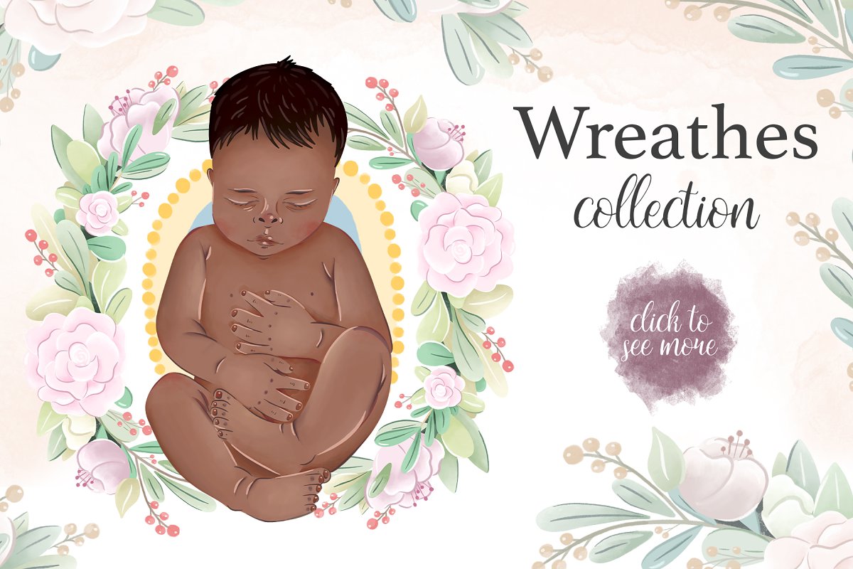 This vector set includes graphic elements, baby seamless patterns and nursery prints.