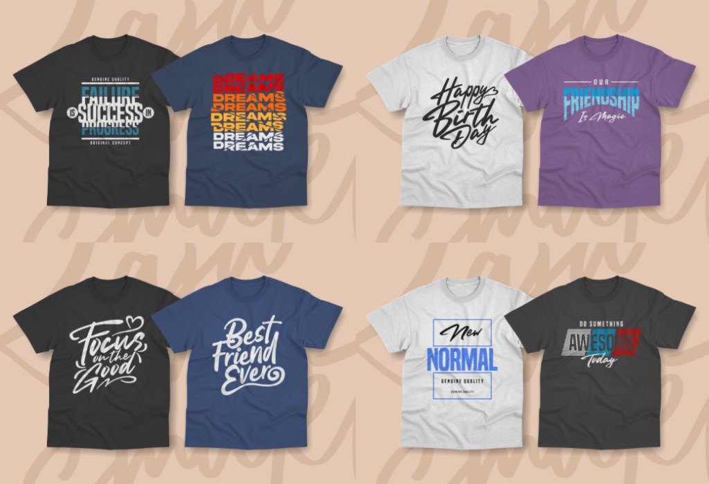 100 TYPOGRAPHY T-SHIRT DESIGN BUNDLE - MasterBundles