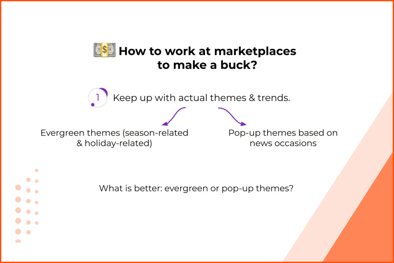 How to work at a marketplace in 2022 to make a buck.