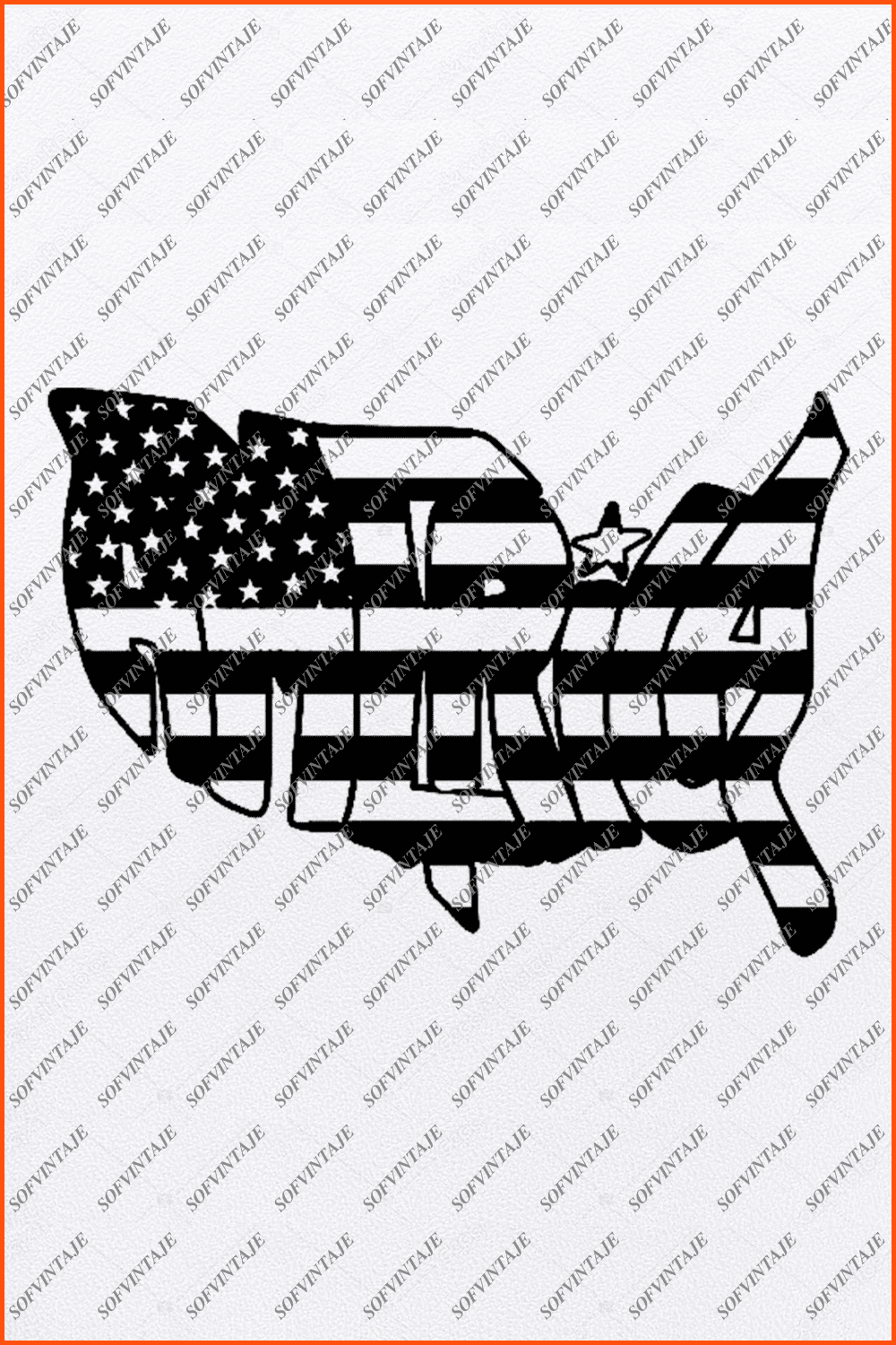USA Flag Svg Design - America.