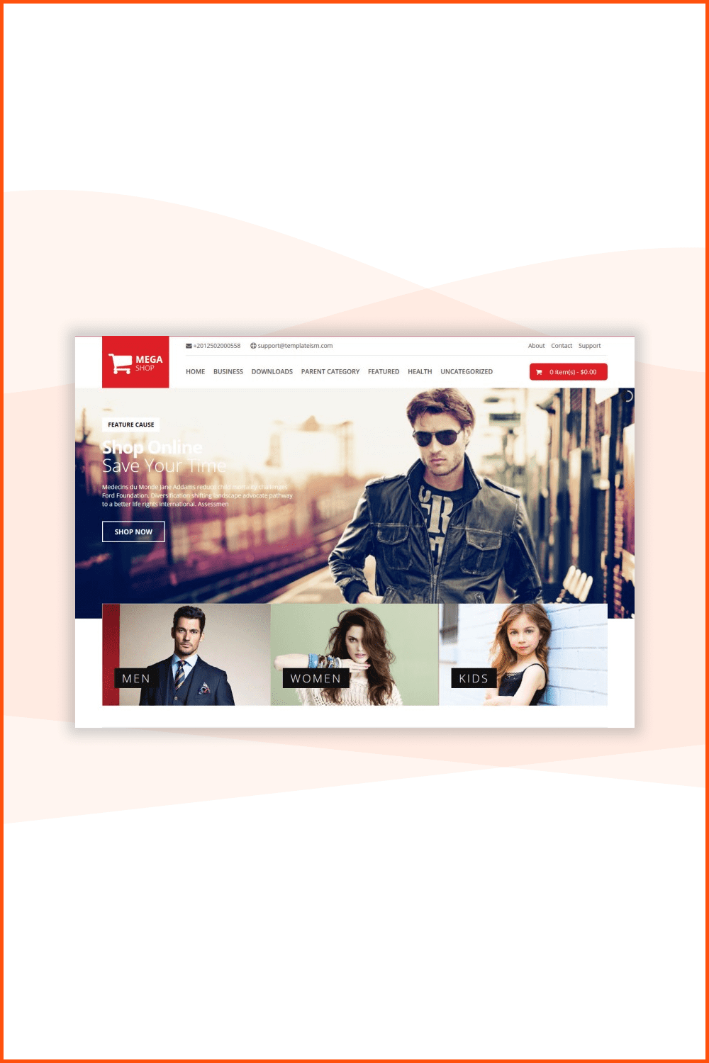 Collage of powerful multipurpose theme.