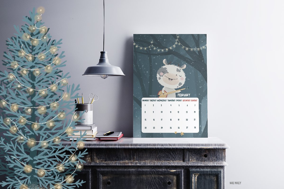 The calendar will help you plan your winter and holidays.