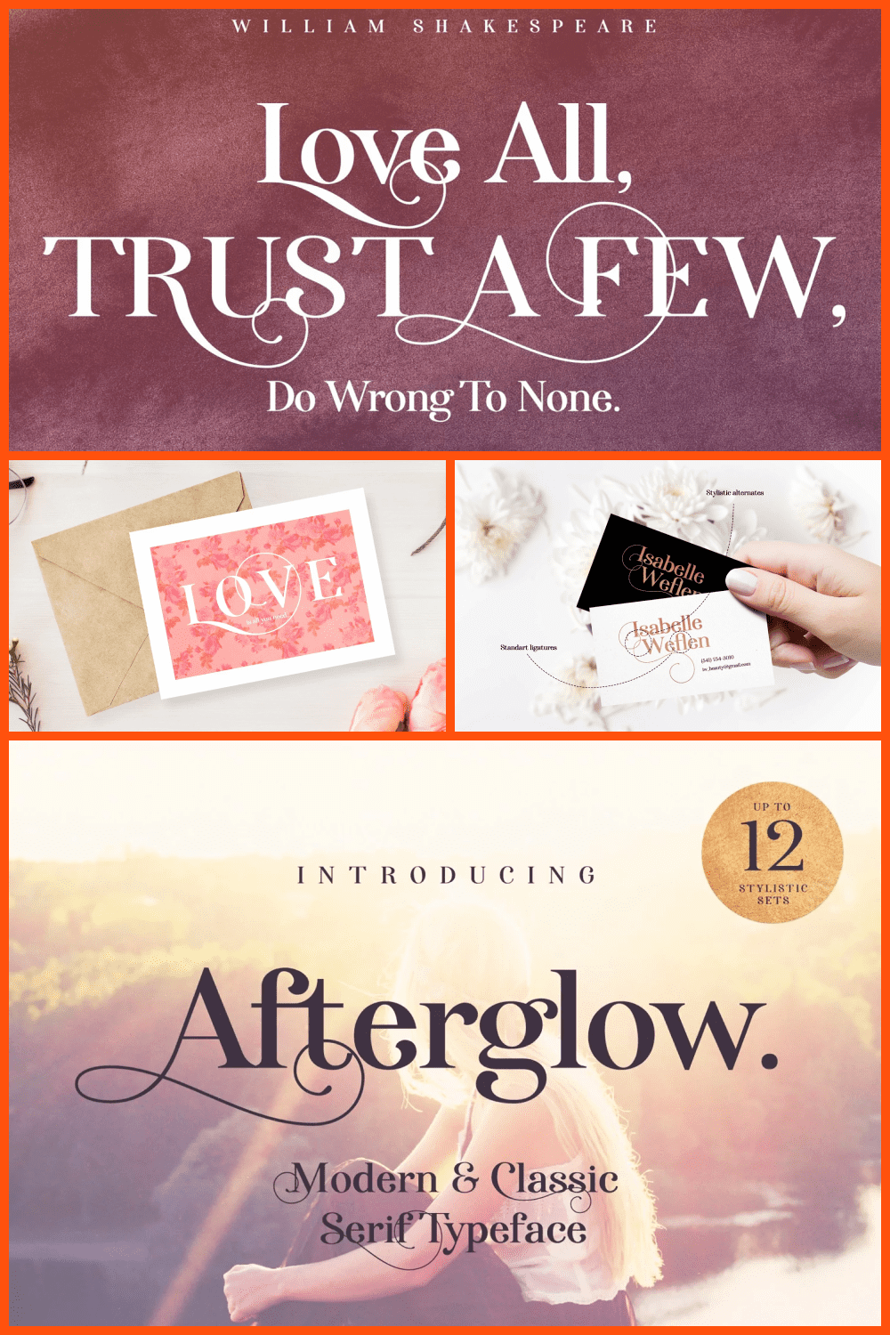 Afterglow. A stylish Serif.