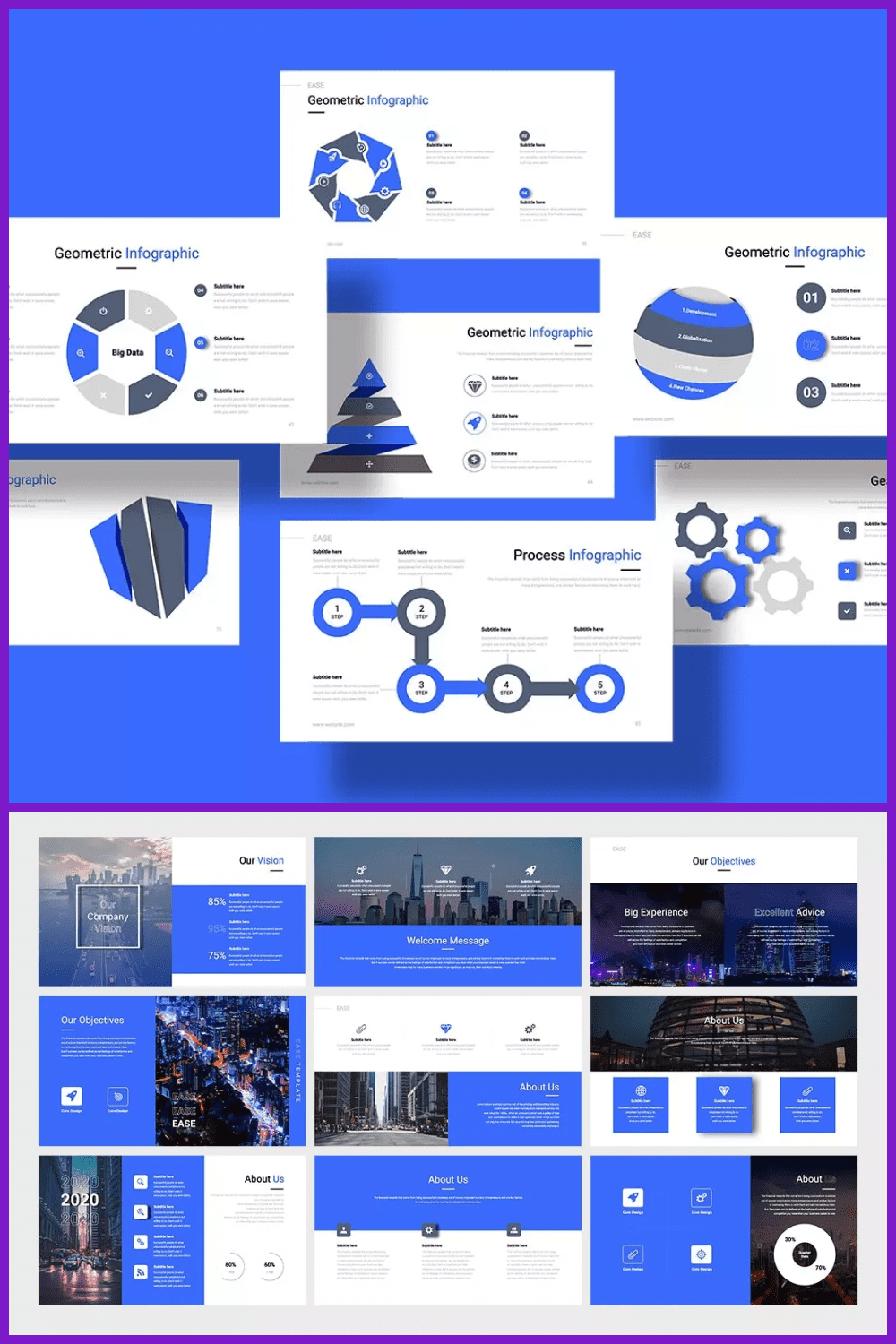 EASE Animated Presentation Template: Powerpoint & Keynote & Google Slide Template.