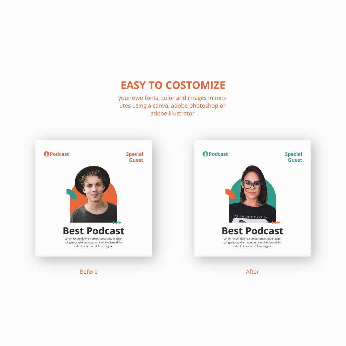 Instagram Canva Template for Podcast