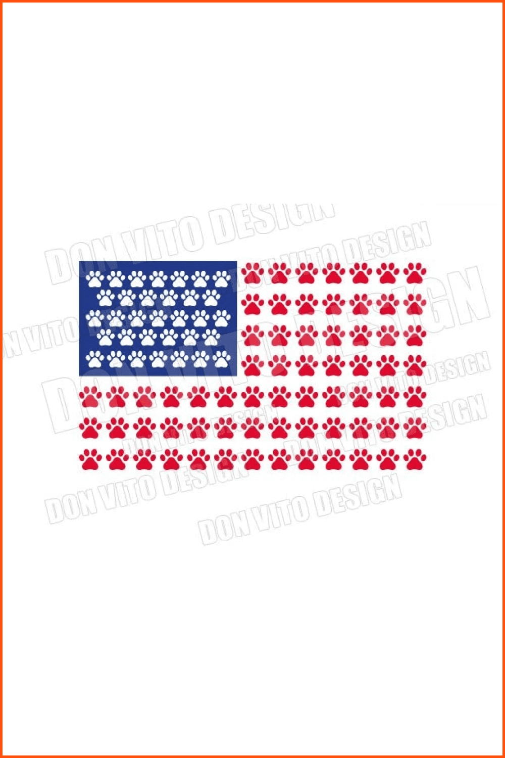 American Flag Paw Print.