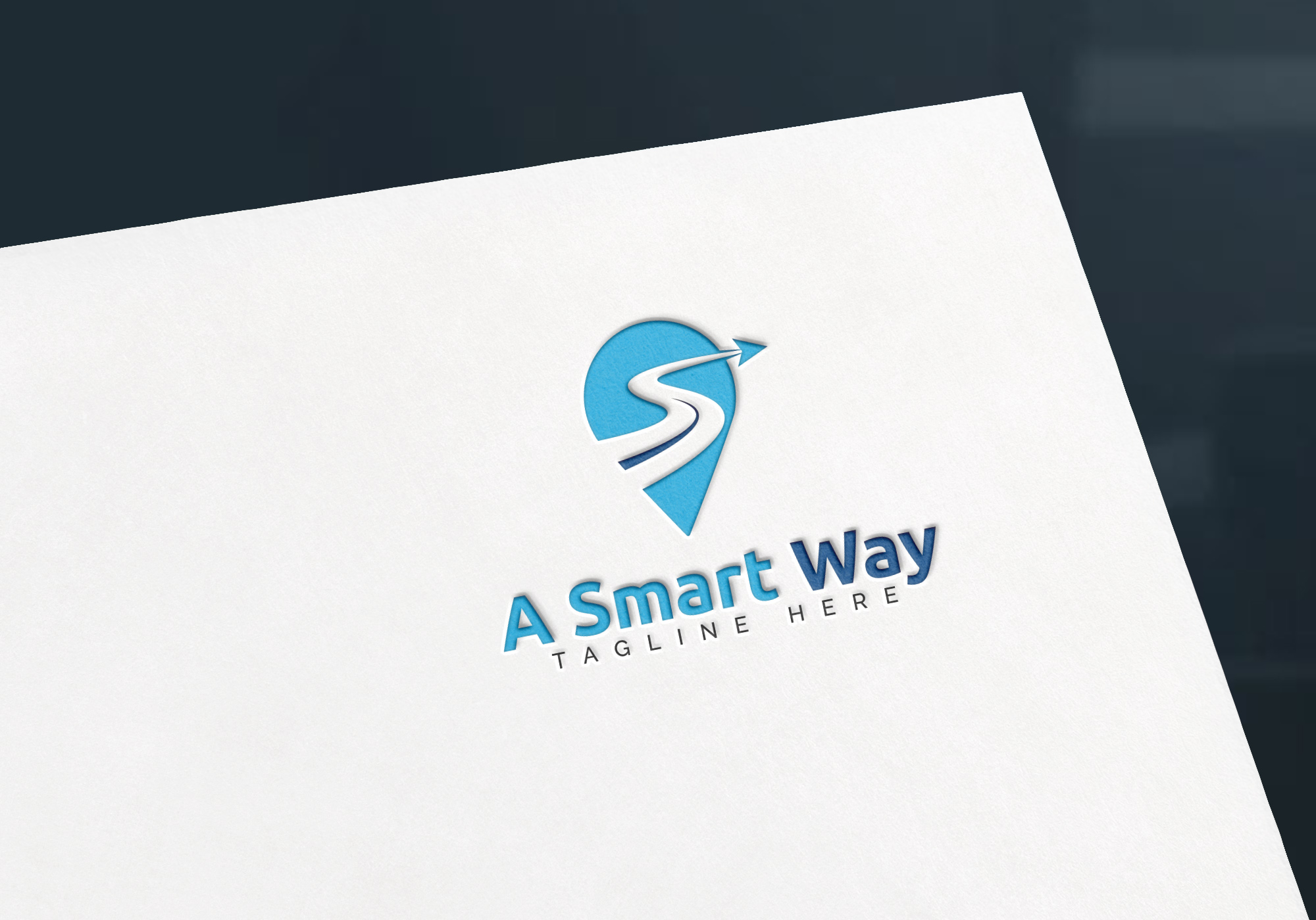 Travel agency logo design. Smart way vector template