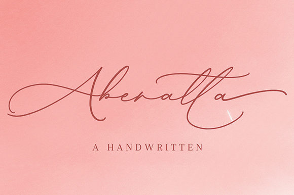  Aberata is a beautiful script font.