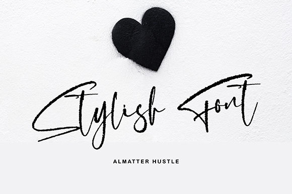 Almatter Hustle Calligraphy Script Font.