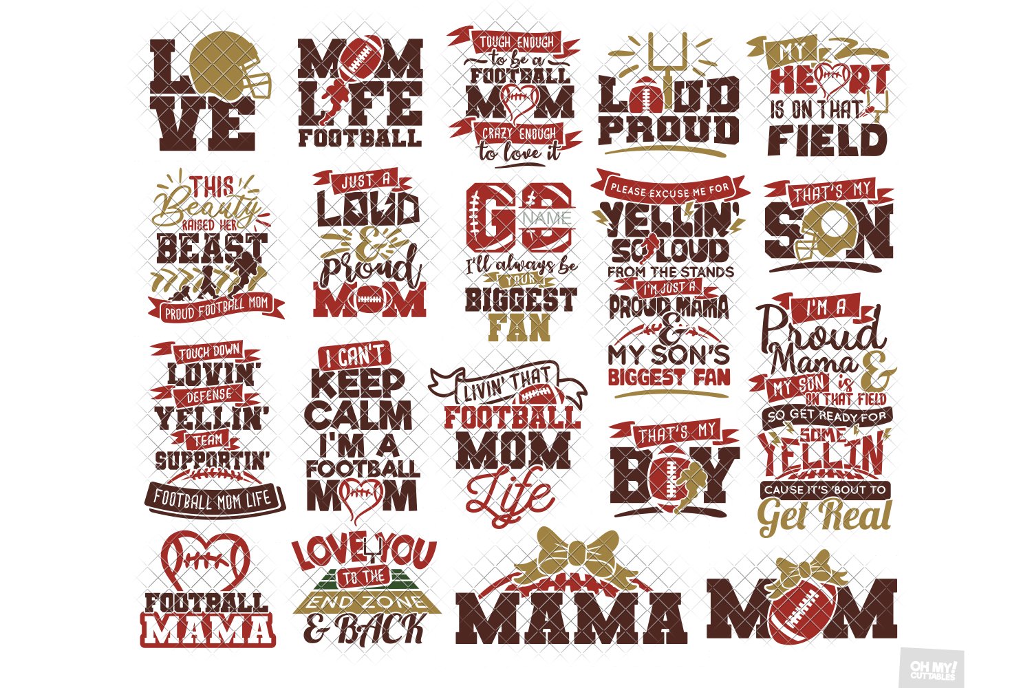 Football Mom SVG Shirt in SVG, DXF, PNG, EPS, JPG.