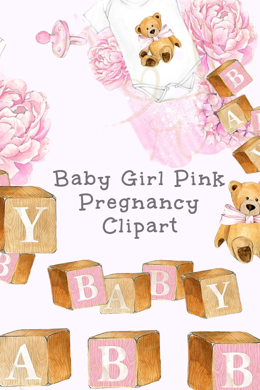 Baby Girl Pink Pregnancy Clipart - Pinterest Image Preview.