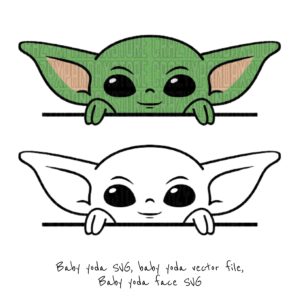 Baby Yoda Silhouette SVG - MasterBundles