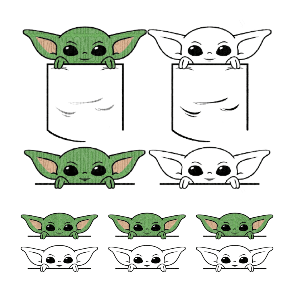Baby Yoda Silhouette SVG - MasterBundles