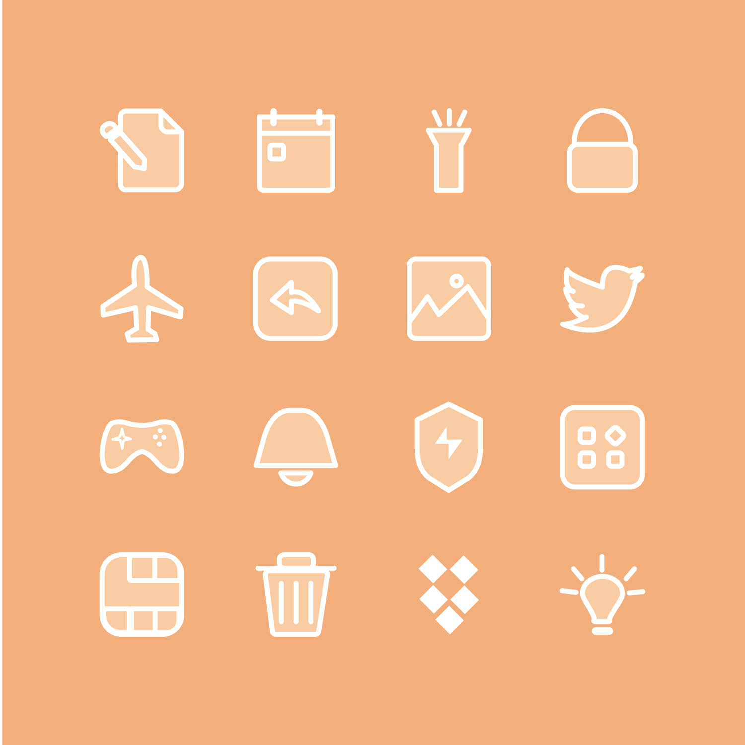 Free beige app icons cover image.