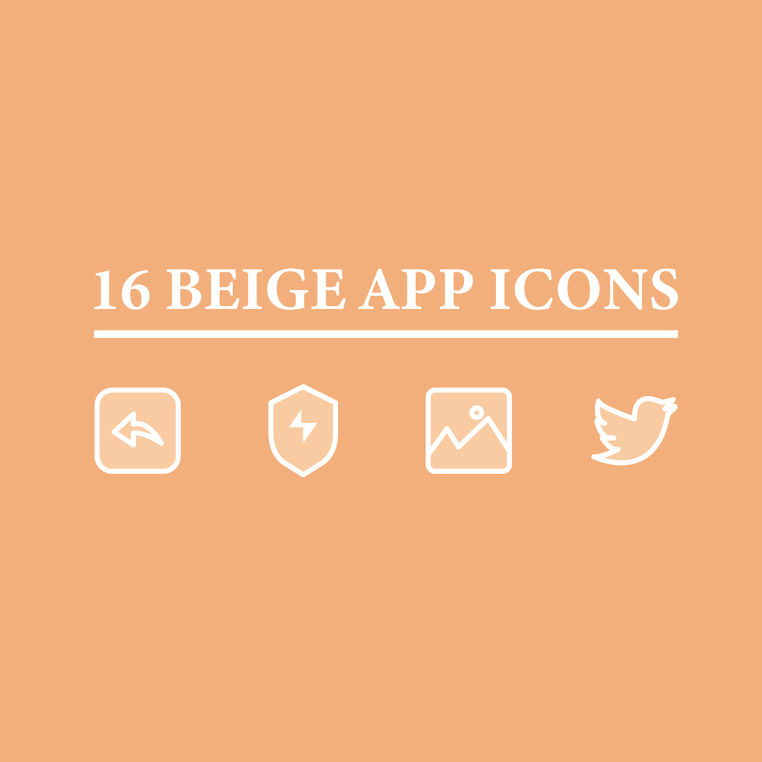 Free beige app icons main cover.