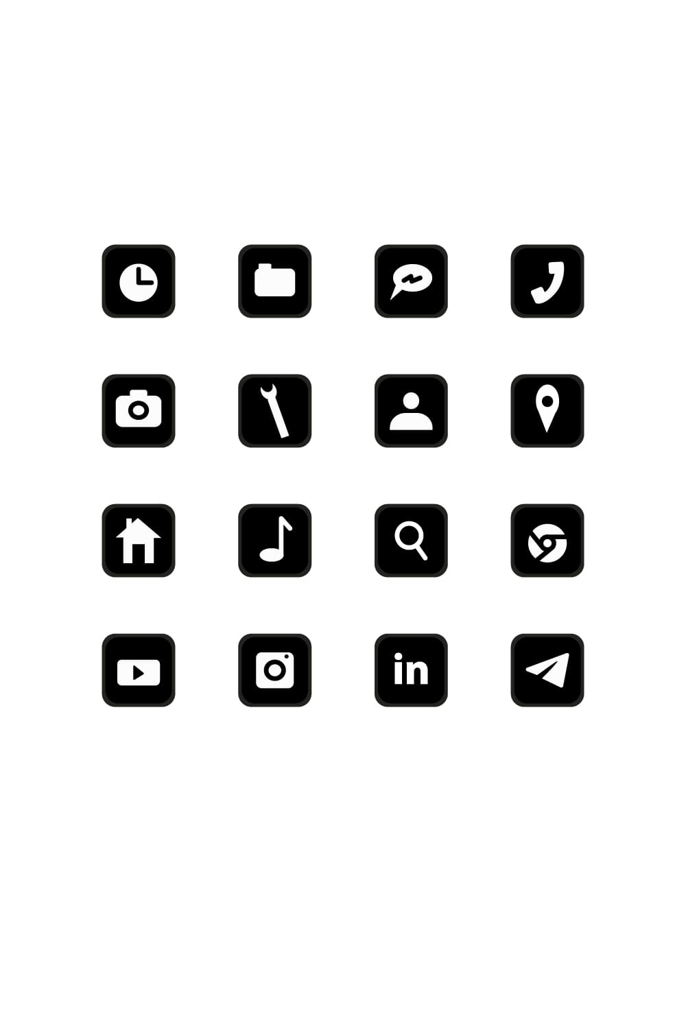 Free Black and White Icons.