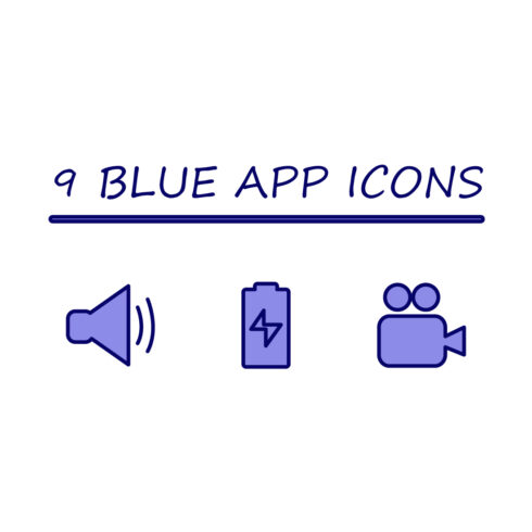 Free blue app icons main cover.