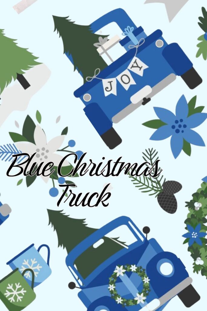 Blue Christmas Truck Clipart + SVG – MasterBundles
