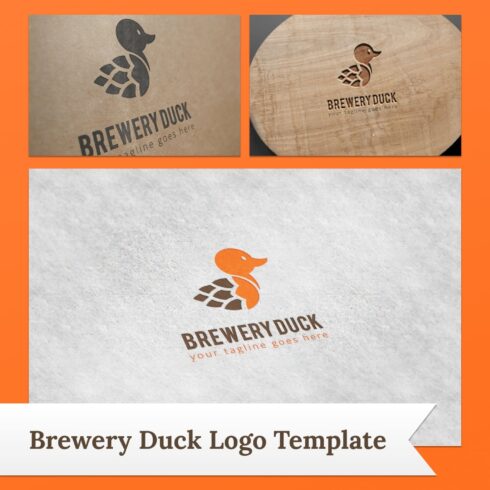 brewery duck logo template.