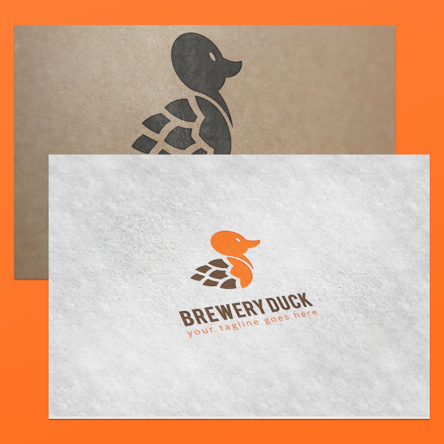 brewery duck logo template cover.