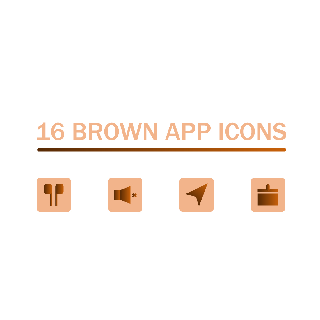 Free brown app icons main cover.