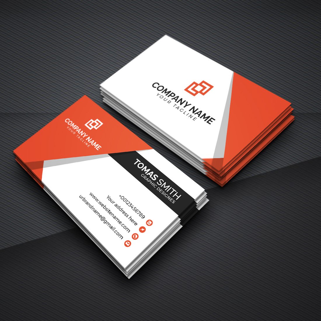 business card and visiting card design for print ready for 6 3